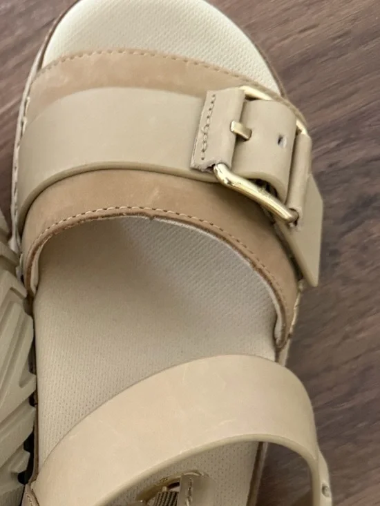UGG Beige Tan Dual-Strap Espadrille Sandals - Picture 2 of 2